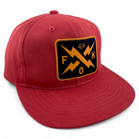 Fox Racing Calibrated X Patch Retro Logo Red Snapback Adjustable Hat Cap - Picture 1 of 6